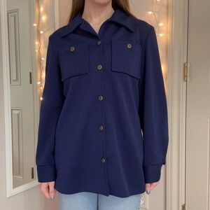 Vintage Navy Blue Blouse